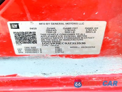 Zdjęcie 12 z 12 samochodu: 2018 CHEVROLET SILVERADO K1500 LT VIN:1GCVKREC9JZ313536 - miniatura