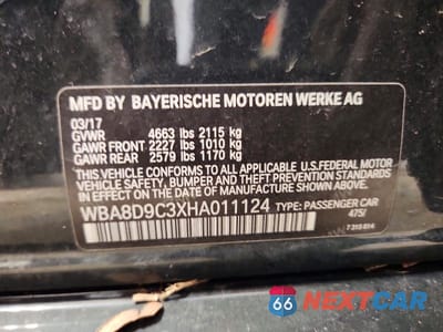 Zdjęcie 12 z 12 samochodu: 2017 BMW 330 XI VIN:WBA8D9C3XHA011124 - miniatura