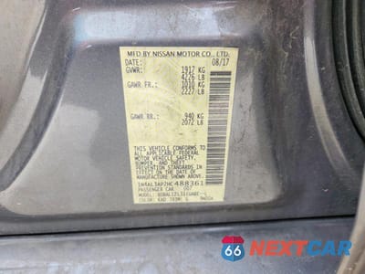Zdjęcie 12 z 12 samochodu: 2017 NISSAN ALTIMA 2.5 SV VIN:1N4AL3AP2HC488361 - miniatura