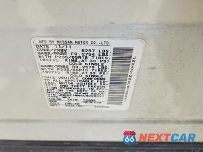 Zdjęcie 13 z 13 samochodu: 2012 NISSAN MURANO S VIN:JN8AZ1MW8CW208891 - miniatura