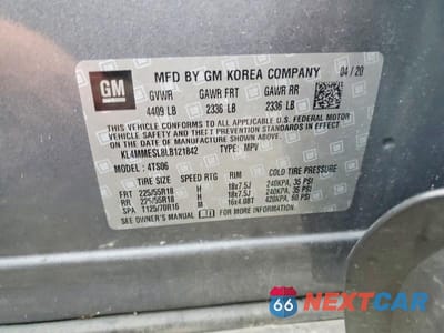 Zdjęcie 13 z 13 samochodu: 2020 BUICK ENCORE GX SELECT VIN:KL4MMESL8LB121842 - miniatura