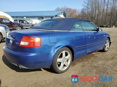 Trzecie zdjęcie samochodu z tyłu: 2004 AUDI A4 1.8 CABRIOLET VIN:WAUAC48H14K012274 - miniatura