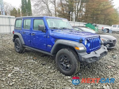 Czwarte zdjęcie samochodu z boku: 2019 JEEP WRANGLER UNLIMITED SPORT VIN:1C4HJXDG2KW583462 - miniatura