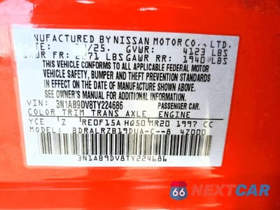 Zdjęcie 13 z 13 samochodu: 2026 NISSAN SENTRA SR VIN:3N1AB9DV8TY224686 - miniatura