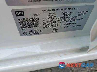 Zdjęcie 12 z 12 samochodu: 2025 CHEVROLET SILVERADO K1500 VIN:1GCPKAEK3SZ270461 - miniatura