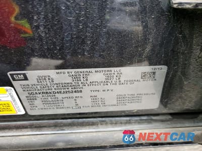 Zdjęcie 13 z 13 samochodu: 2014 BUICK ENCLAVE VIN:5GAKRBKD4EJ252458 - miniatura