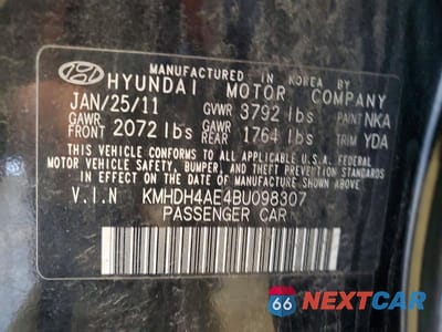 Zdjęcie 13 z 13 samochodu: 2011 HYUNDAI ELANTRA GLS (MIDDLE GRADE) VIN:KMHDH4AE4BU098307 - miniatura