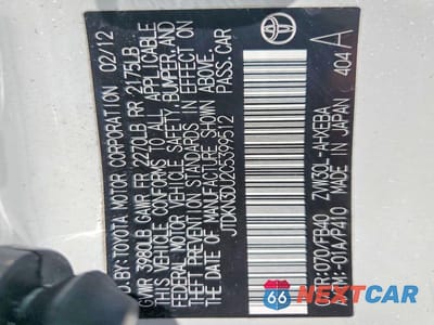 Zdjęcie 13 z 13 samochodu: 2012 TOYOTA PRIUS TWO VIN:JTDKN3DU2C5399512 - miniatura