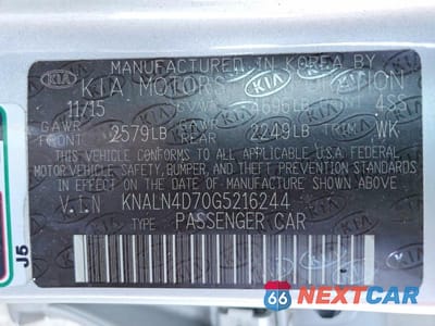 Zdjęcie 13 z 13 samochodu: 2016 KIA CADENZA LUXURY VIN:KNALN4D70G5216244 - miniatura