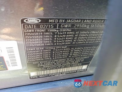 Zdjęcie 13 z 13 samochodu: 2015 LAND ROVER RANGE ROVER SPORT HSE VIN:SALWR2VF3FA616649 - miniatura