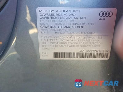 Zdjęcie 14 z 14 samochodu: 2014 AUDI Q5 PRESTIGE VIN:WA1WGAFPXEA016153 - miniatura