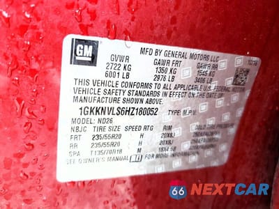 Zdjęcie 13 z 13 samochodu: 2017 GMC ACADIA ALL TERRAIN VIN:1GKKNVLS6HZ180052 - miniatura