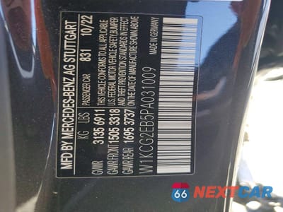 Zdjęcie 12 z 12 samochodu: 2023 MERCEDES-BENZ EQS SEDAN 450 4MATIC VIN:W1KCG2EB5PA031009 - miniatura