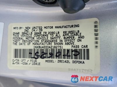 Zdjęcie 13 z 13 samochodu: 2010 TOYOTA COROLLA LE VIN:1NXBU4EE0AZ182751 - miniatura