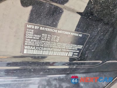 Zdjęcie 12 z 12 samochodu: 2019 BMW 430I GRAN COUPE VIN:WBA4J1C54KBM18884 - miniatura