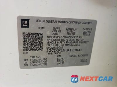 Zdjęcie 12 z 12 samochodu: 2019 CHEVROLET SILVERADO K2500 HEAVY DUTY VIN:2GC2KREG5K1218441 - miniatura