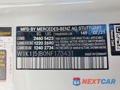 Zdjęcie 13 z 13 samochodu: 2022 MERCEDES-BENZ E 450 VIN:W1K1J5JB0NF173431 - miniatura