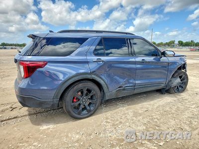 Trzecie zdjęcie samochodu z tyłu: 2021 FORD EXPLORER ST VIN:1FM5K8GC7MGB40425 - miniatura