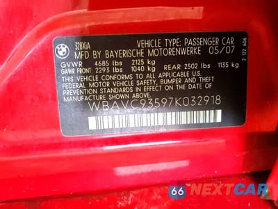 Zdjęcie 13 z 13 samochodu: 2007 BMW 328 XI VIN:WBAVC93597K032918 - miniatura