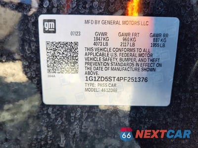 Zdjęcie 12 z 12 samochodu: 2023 CHEVROLET MALIBU LT VIN:1G1ZD5ST4PF251376 - miniatura