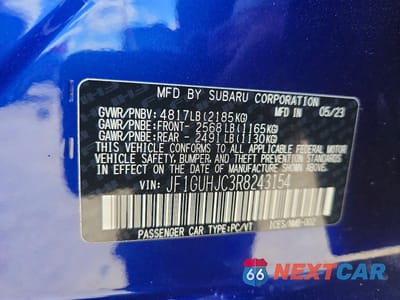 Zdjęcie 12 z 12 samochodu: 2024 SUBARU IMPREZA RS VIN:JF1GUHJC3R8243154 - miniatura