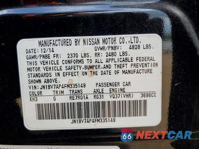 Zdjęcie 13 z 13 samochodu: 2015 INFINITI Q50 PREMIUM VIN:JN1BV7AP4FM335149 - miniatura