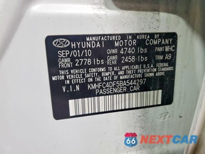 Zdjęcie 12 z 12 samochodu: 2011 HYUNDAI AZERA LIMITED VIN:KMHFC4DF5BA544297 - miniatura