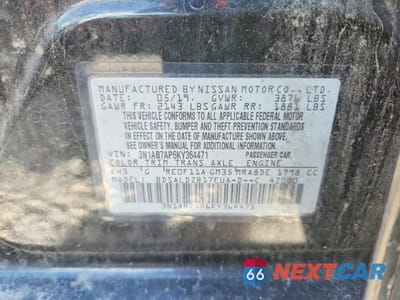 Zdjęcie 12 z 12 samochodu: 2019 NISSAN SENTRA SV VIN:3N1AB7AP6KY364471 - miniatura