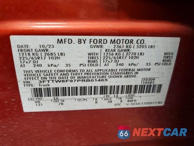Zdjęcie 13 z 13 samochodu: 2023 FORD MAVERICK XL VIN:3FTTW8F97PRB01465 - miniatura