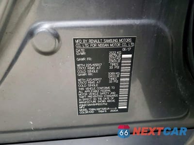 Zdjęcie 13 z 13 samochodu: 2017 NISSAN ROGUE SV VIN:KNMAT2MV6HP600702 - miniatura