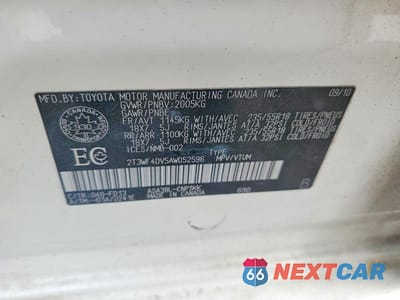 Zdjęcie 13 z 13 samochodu: 2010 TOYOTA RAV4 SPORT VIN:2T3WF4DV5AW052596 - miniatura
