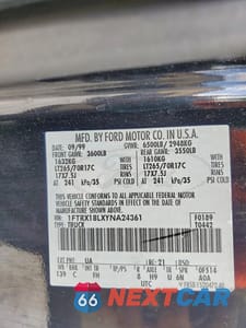 Zdjęcie 12 z 12 samochodu: 2000 FORD F150 VIN:1FTRX18LXYNA24361 - miniatura