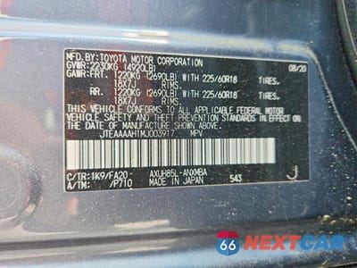 Zdjęcie 14 z 14 samochodu: 2021 TOYOTA VENZA LE VIN:JTEAAAAH1MJ003917 - miniatura