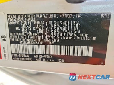 Zdjęcie 14 z 14 samochodu: 2012 TOYOTA VENZA LE VIN:4T3ZA3BB5CU058383 - miniatura