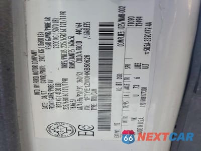 Zdjęcie 13 z 13 samochodu: 2017 FORD TRANSIT T-150 VIN:1FTYE1ZM0HKB50626 - miniatura