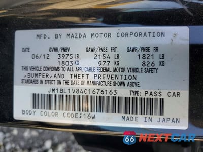 Zdjęcie 12 z 12 samochodu: 2012 MAZDA 3 I VIN:JM1BL1V84C1676163 - miniatura
