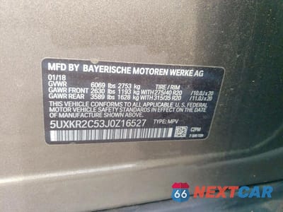 Zdjęcie 13 z 13 samochodu: 2018 BMW X5 SDRIVE35I VIN:5UXKR2C53J0Z16527 - miniatura