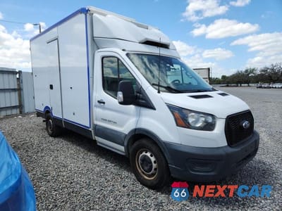 Czwarte zdjęcie samochodu z boku: 2021 FORD TRANSIT DELIVERY TRUCK VIN:1FDBW5Z84MKA79921 - miniatura