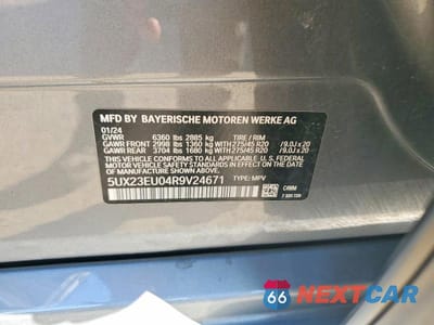 Zdjęcie 13 z 13 samochodu: 2024 BMW X5 XDRIVE40I VIN:5UX23EU04R9V24671 - miniatura