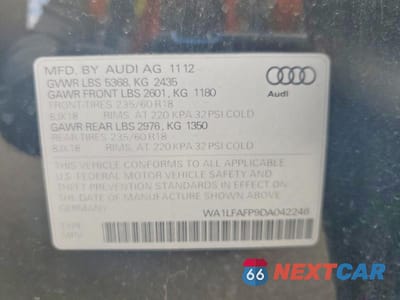Zdjęcie 14 z 14 samochodu: 2013 AUDI Q5 PREMIUM PLUS VIN:WA1LFAFP9DA042246 - miniatura