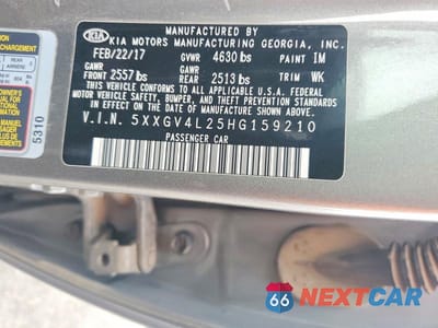 Zdjęcie 12 z 12 samochodu: 2017 KIA OPTIMA SXL TURBO VIN:5XXGV4L25HG159210 - miniatura