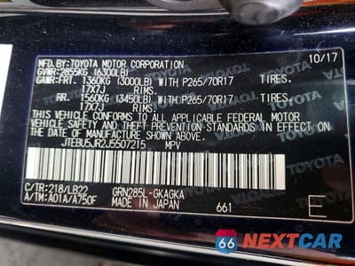 Zdjęcie 14 z 14 samochodu: 2018 TOYOTA 4RUNNER SR5 PREMIUM VIN:JTEBU5JR2J5507215 - miniatura