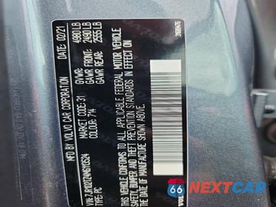 Zdjęcie 12 z 12 samochodu: 2021 VOLVO S60 T5 MOMENTUM VIN:7JR102TZ4MG113524 - miniatura