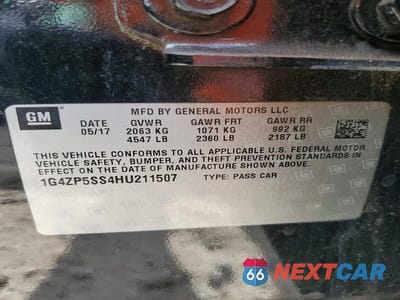 Zdjęcie 12 z 12 samochodu: 2017 BUICK LACROSSE ESSENCE VIN:1G4ZP5SS4HU211507 - miniatura