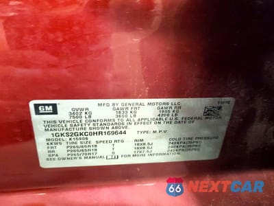 Zdjęcie 13 z 13 samochodu: 2017 GMC YUKON XL K1500 SLT VIN:1GKS2GKC0HR169644 - miniatura