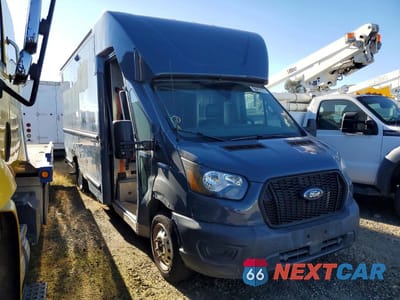 Czwarte zdjęcie samochodu z boku: 2021 FORD TRANSIT - DELIVERY VAN VIN:1FDDF6P88MKA41416 - miniatura
