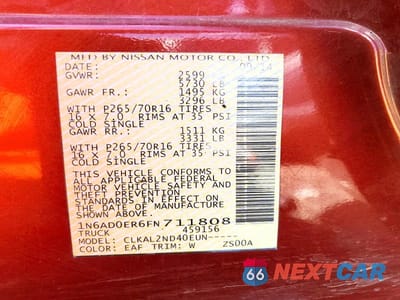 Zdjęcie 12 z 12 samochodu: 2015 NISSAN FRONTIER SV VIN:1N6AD0ER6FN711808 - miniatura