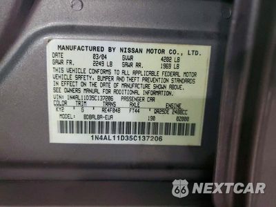 Zdjęcie 12 z 12 samochodu: 2005 NISSAN ALTIMA 2.5 VIN:1N4AL11D35C137206 - miniatura