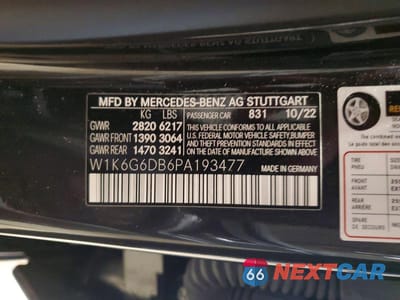 Zdjęcie 12 z 12 samochodu: 2023 MERCEDES-BENZ S 500 4MATIC VIN:W1K6G6DB6PA193477 - miniatura