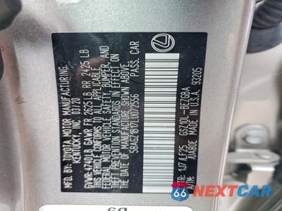 Zdjęcie 12 z 12 samochodu: 2020 LEXUS ES 350 F SPORT VIN:58AGZ1B17LU072556 - miniatura